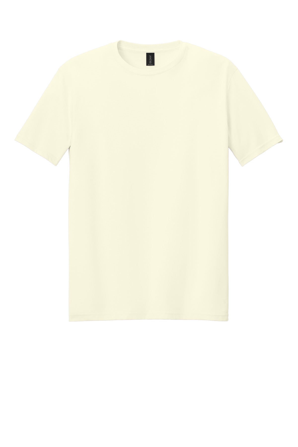 Front View of OffWhite Gildan Softstyle T-Shirt. 64000 plain