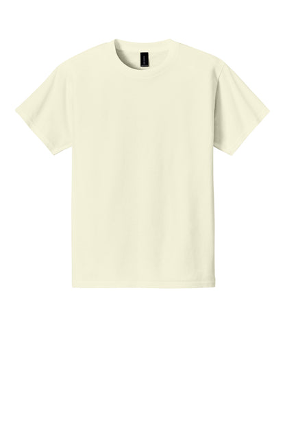 Front View of OffWhite Gildan Youth Light Cotton Tee 3000B plain