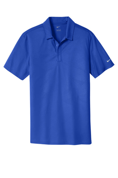 Front View of Old Royal Nike Dri-FIT Embossed Tri-Blade Polo. 838964 plain