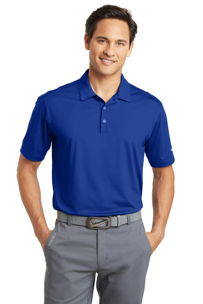 Front View of Old Royal Nike Dri-FIT Vertical Mesh Polo. 637167 plain