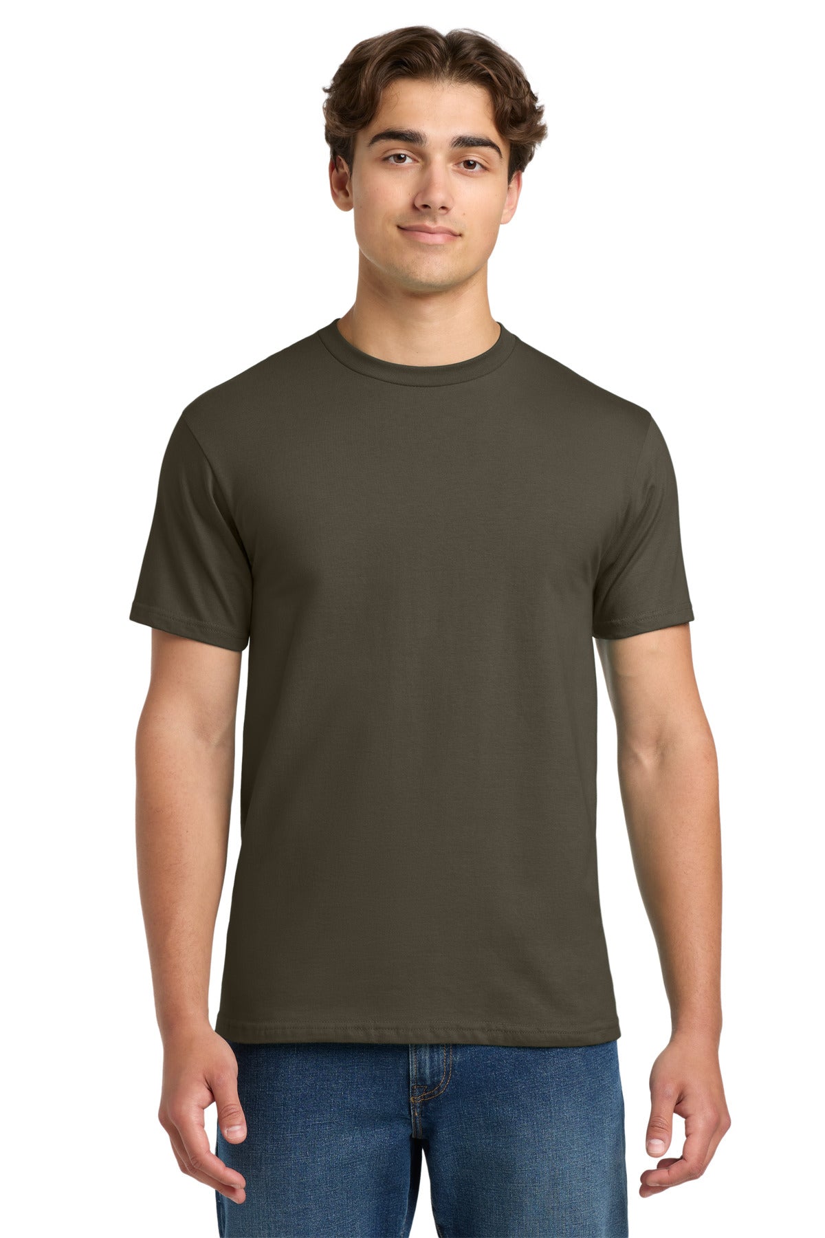 Front View of Olive Gildan Hammer T-Shirt. H000 plain