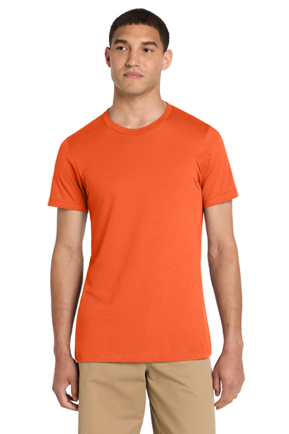 Front View of Orange BELLA+CANVAS Unisex Jersey Short Sleeve Tee. BC3001 plain