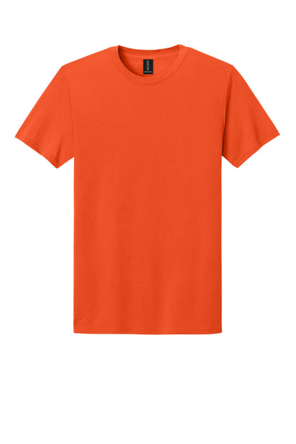 Front View of Orange Gildan Gildan Performance T-Shirt. 42000 plain