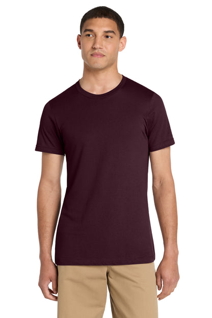 Front View of Oxblood Black BELLA+CANVAS Unisex Jersey Short Sleeve Tee. BC3001 plain