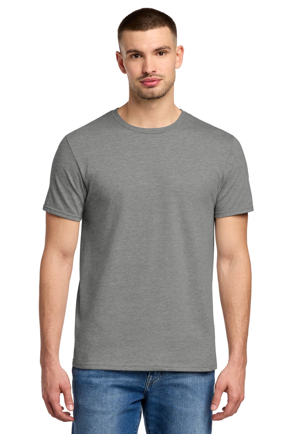 Front View of Oxford Jerzees Premium Blend Ring Spun T-Shirt 560M plain