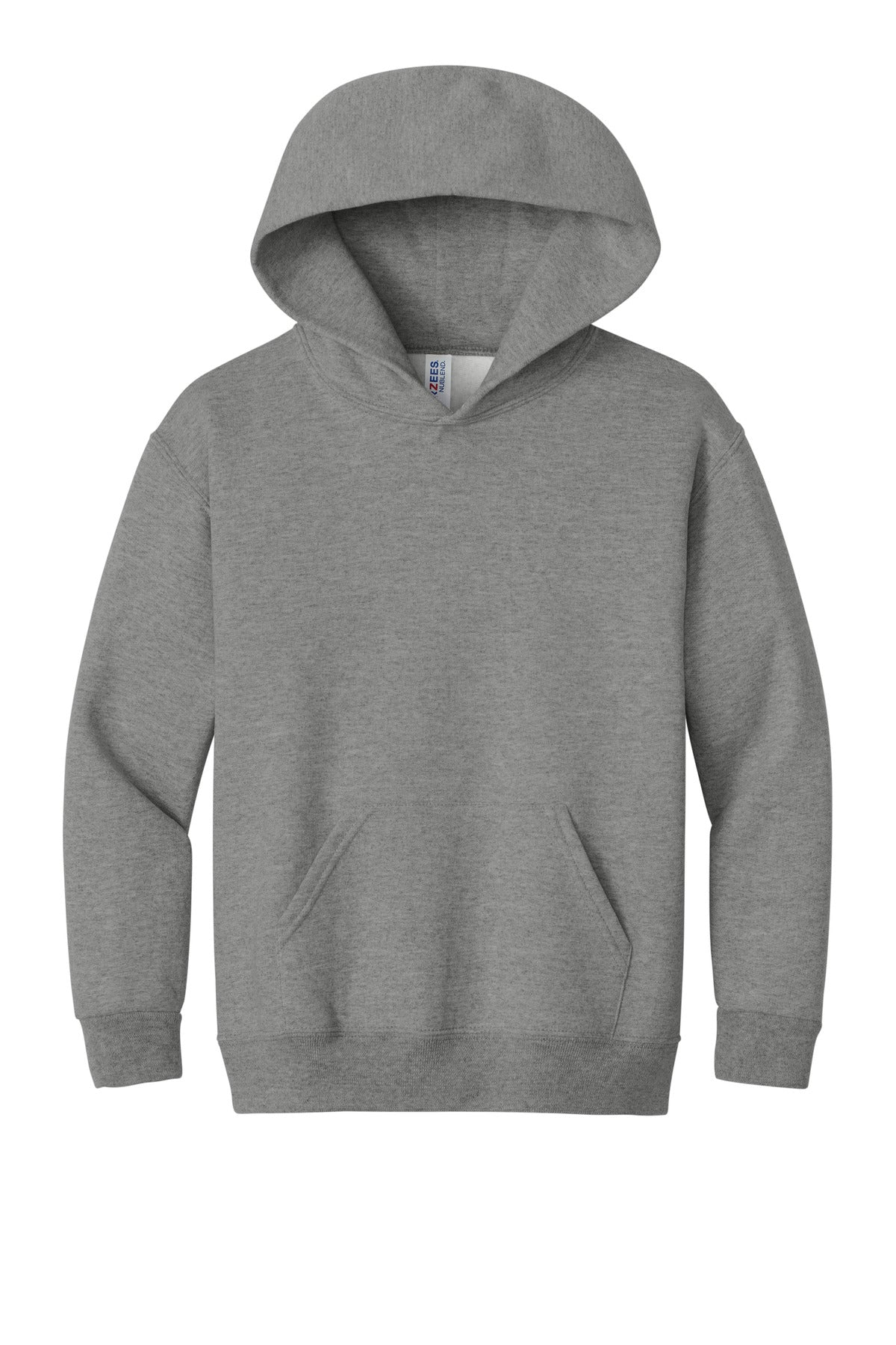 Front View of Oxford Jerzees - Youth NuBlend Pullover Hooded Sweatshirt. 996Y plain