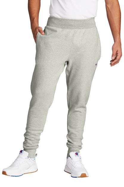 Front View of OxfordGrey Champion Reverse Weave Jogger RW25 plain
