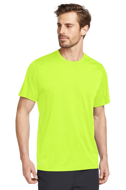 Front View of Pace Yellow OGIO Pulse Crew. OE320 plain