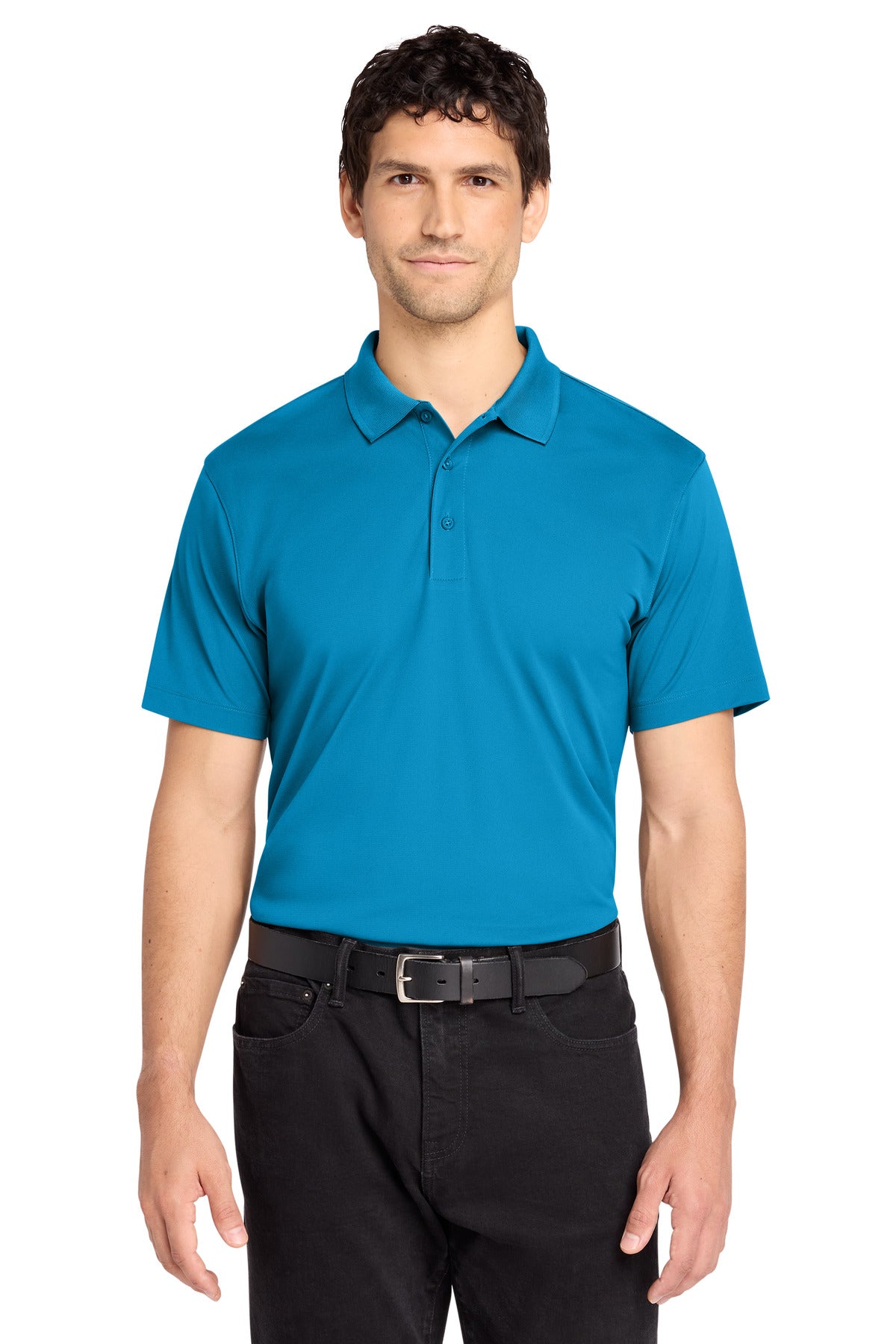 Front View of ParcelBlue Port Authority C-FREE Performance Polo K863 plain