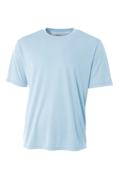 Front View of PastelBlue A4 Cooling Performance Short Sleeve Tee A4N3142 plain