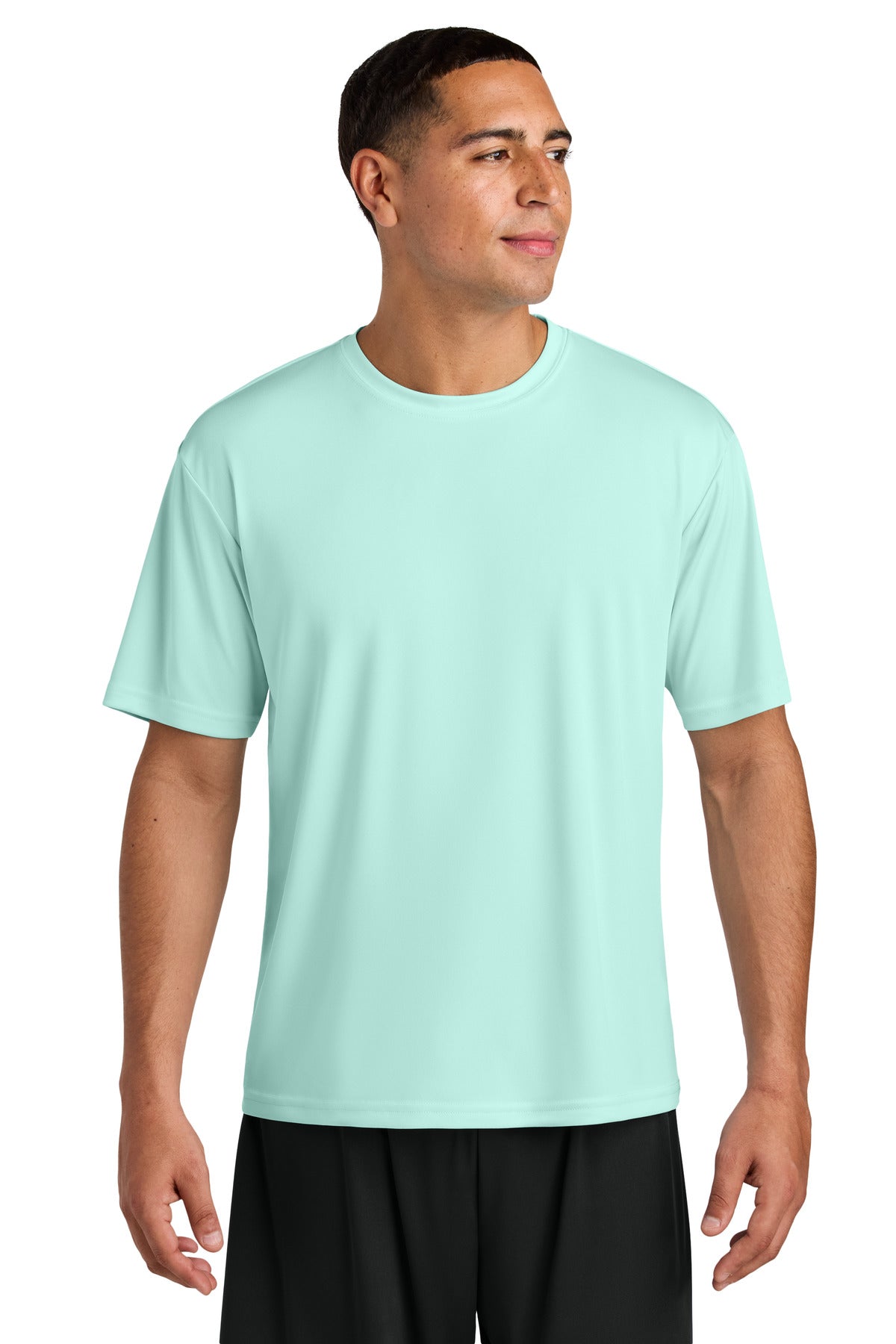 Front View of PastelMint A4 Cooling Performance Short Sleeve Tee A4N3142 plain