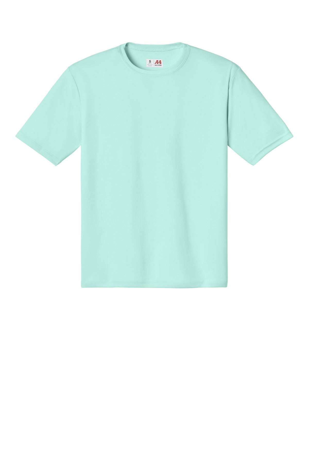 Front View of PastelMint A4 Cooling Performance Short Sleeve Tee A4N3142 plain