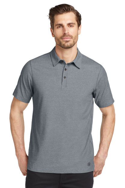 Front View of Petrol Grey OGIO Onyx Polo. OG126 plain