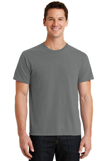 Front View of Pewter Port & Co Beach Wash Garment-Dyed Tee. PC099 plain