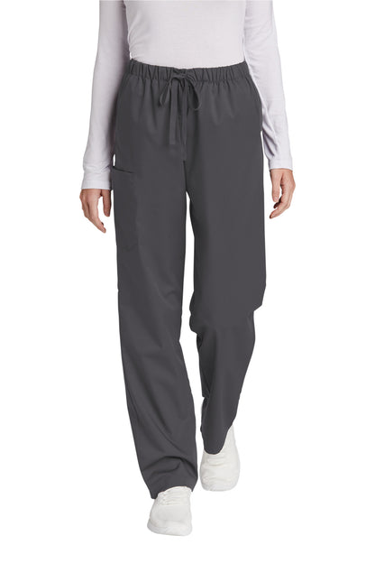 Front View of Pewter Wink Women's Tall WorkFlex Cargo Pant WW4550T plain