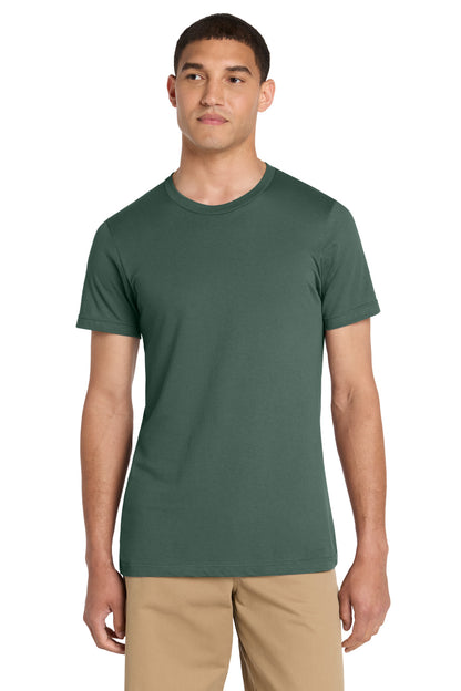 Front View of Pine BELLA+CANVAS Unisex Jersey Short Sleeve Tee. BC3001 plain