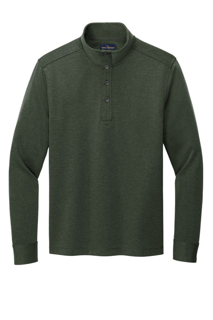 Front View of PineHthr Brooks Brothers Mid-Layer Stretch 1/2-Button BB18202 plain