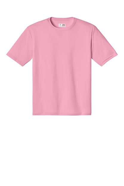 Front View of Pink A4 Cooling Performance Short Sleeve Tee A4N3142 plain