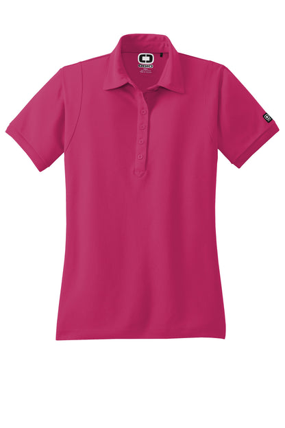 Front View of Pink Crush OGIO - Jewel Polo. LOG101 plain