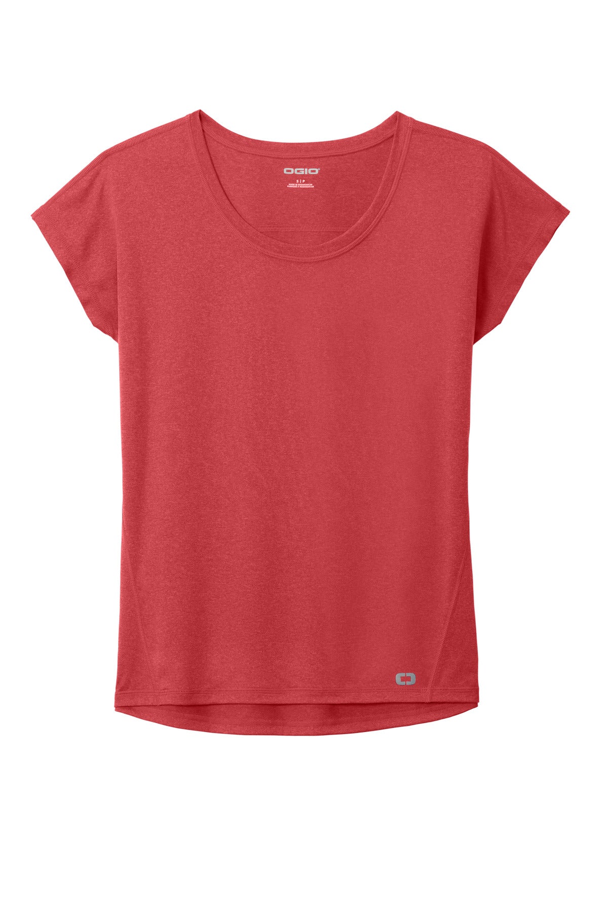 Front View of Pink Rogue OGIO Women's Pulse Dolman Tee LOE324 plain