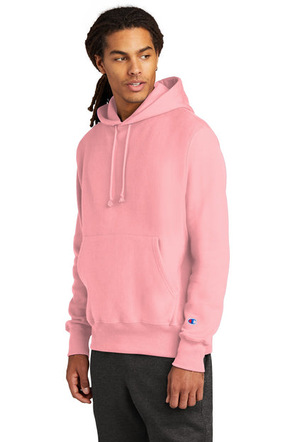 Front View of PinkCandy Champion Reverse Weave Hooded Sweatshirt S101 plain