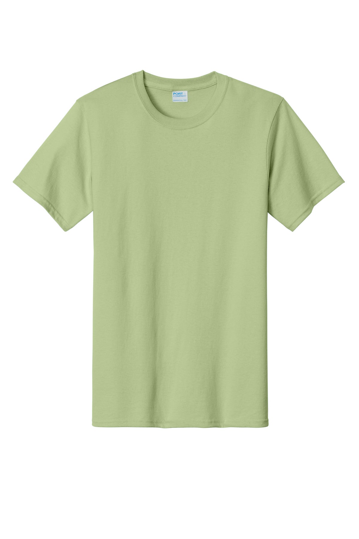 Front View of Pistachio Port & Co Essential Tee. PC61 plain