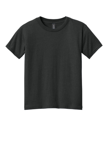 Front View of PitchBlMst Gildan Youth Softstyle CVC Tee 64000BCVC plain