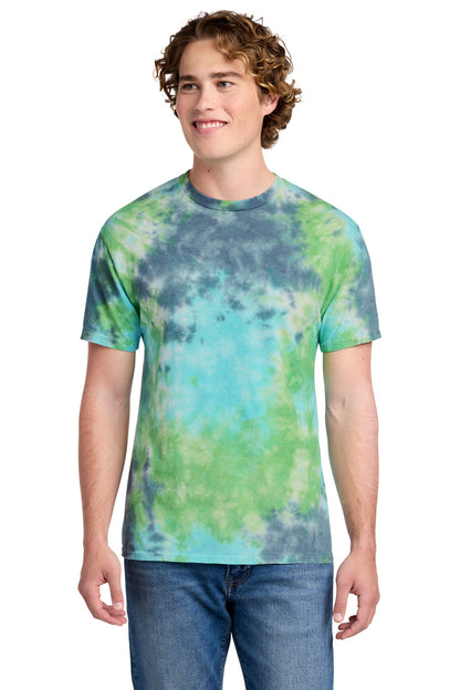 Front View of PlnErtCbst Port & Co Crystal Tie-Dye Tee PC145 plain