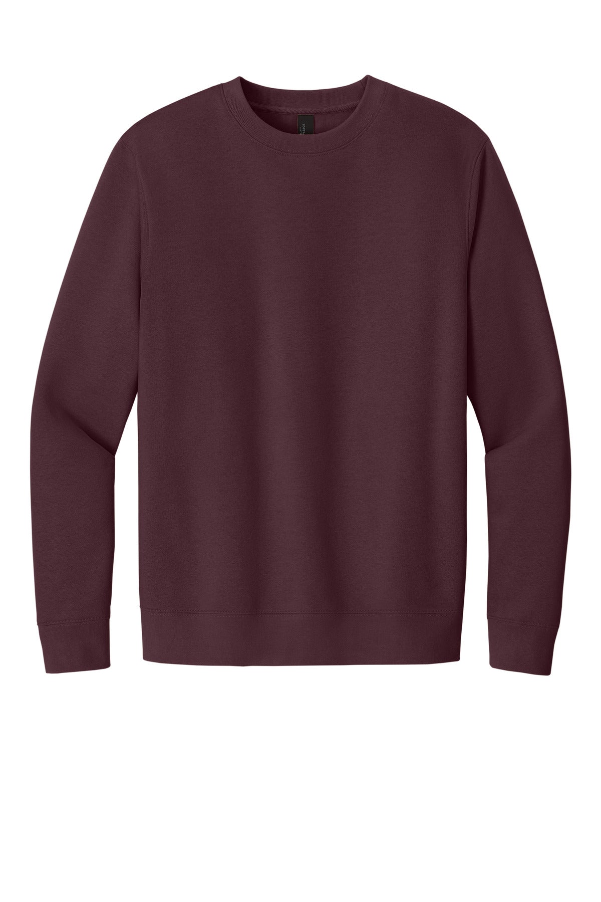 Front View of Plum District V.I.T. Fleece Crew DT6104 plain
