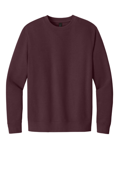 Front View of Plum District V.I.T. Fleece Crew DT6104 plain