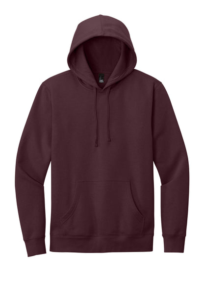 Front View of Plum District V.I.T. Fleece Hoodie DT6100 plain