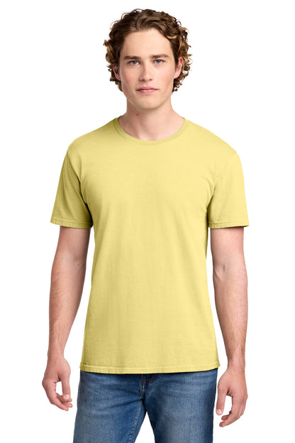 Front View of Popcorn Port & Co Beach Wash Garment-Dyed Tee. PC099 plain