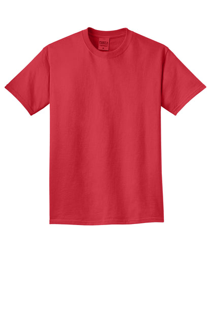 Front View of Poppy Port & Co Beach Wash Garment-Dyed Tee. PC099 plain