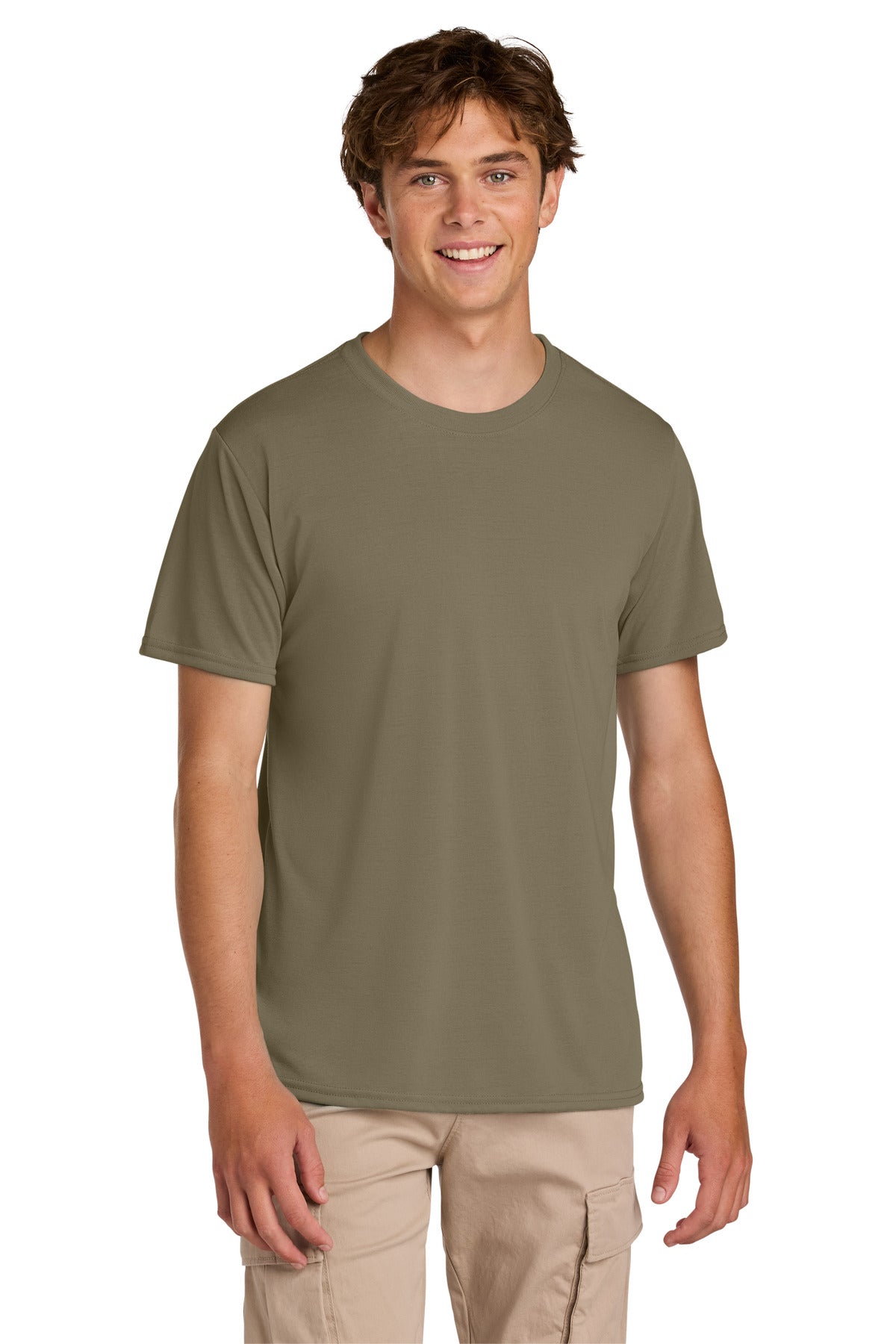 Front View of PrairieDst Gildan Gildan Performance T-Shirt. 42000 plain