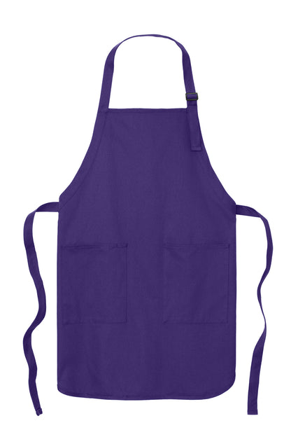 Front View of PrismPrpl Port Authority Full-Length Apron with Pockets. A500 plain