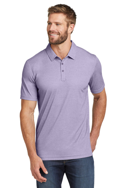 Front View of PrplSageHt TravisMathew Oceanside Heather Polo. TM1MU412 plain