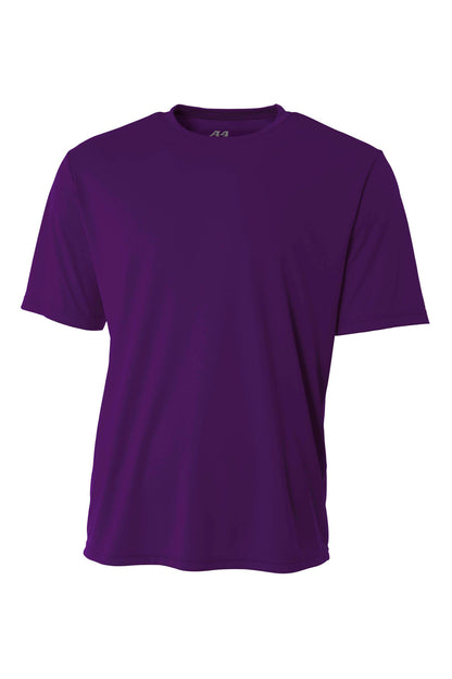 Front View of Purple A4 Cooling Performance Short Sleeve Tee A4N3142 plain