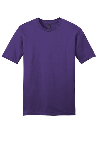 Front View of Purple District Very Important Tee . DT6000 plain