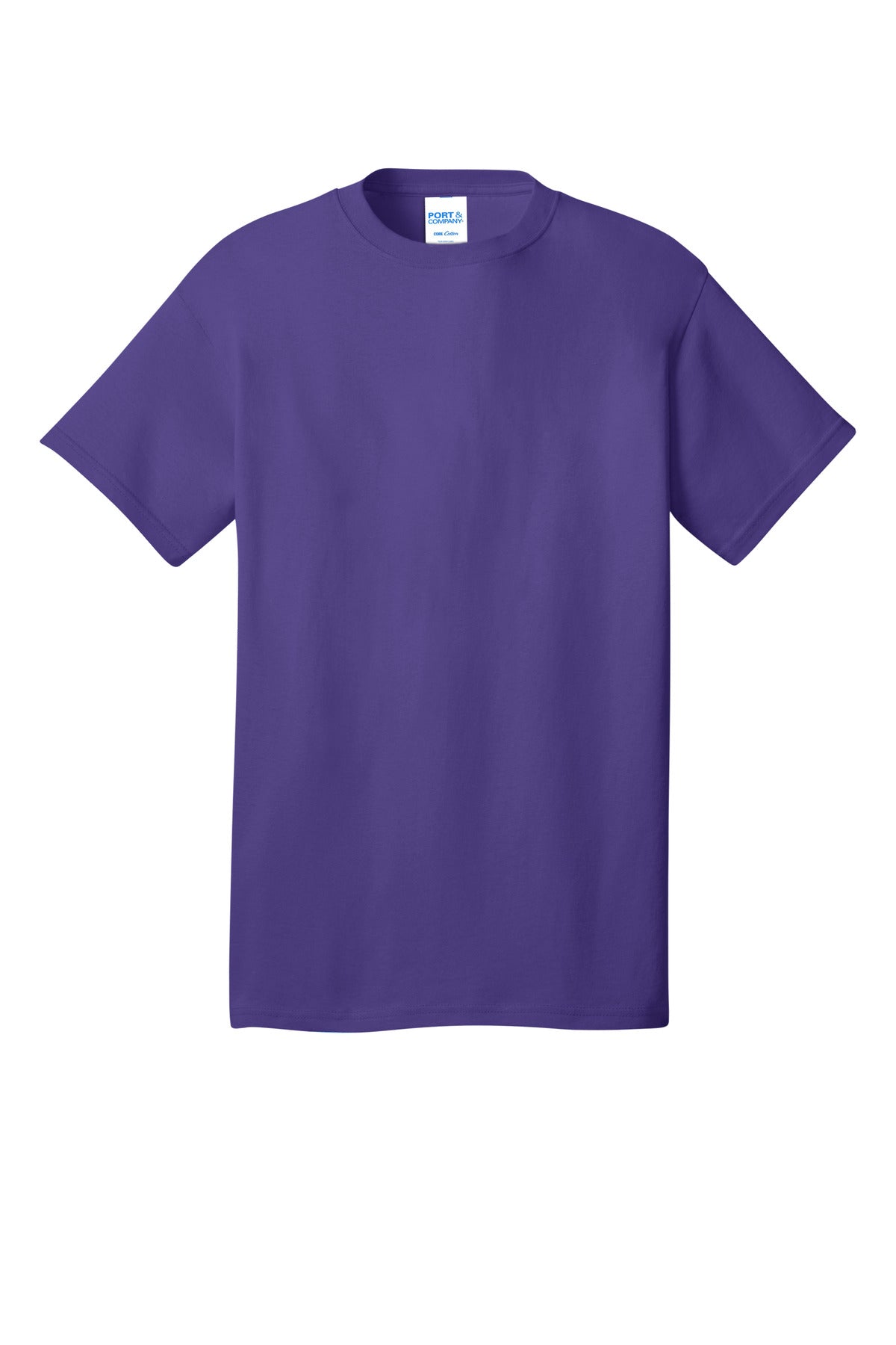 Front View of Purple Port & Co Core Cotton DTG Tee PC54DTG plain