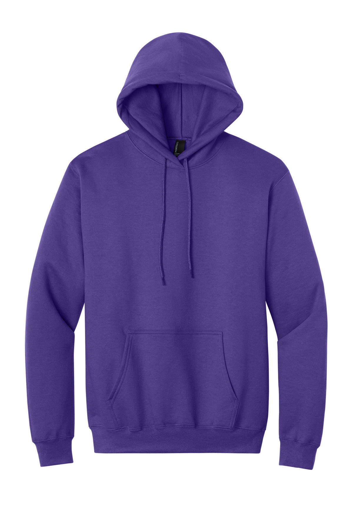 Front View of Purple Port & Co Tall Essential Fleece Pullover Hooded Sweatshirt. PC90HT plain