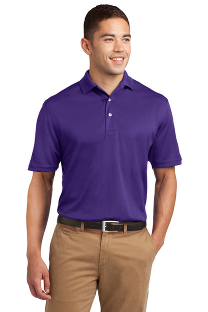 Front View of Purple Sport-Tek Dri-Mesh Polo. K469 plain