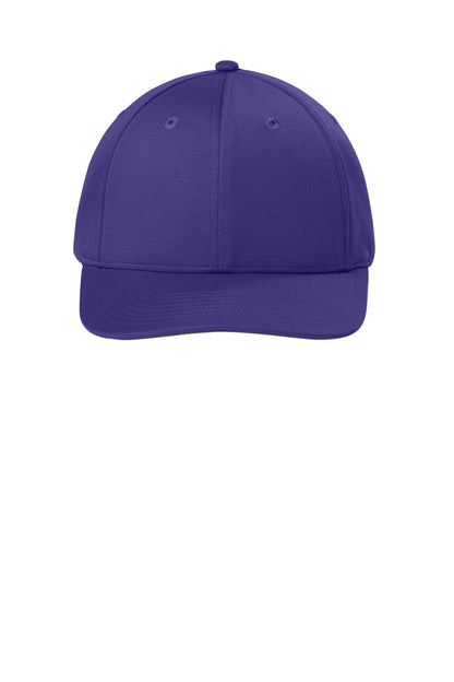 Front View of Purple Sport-Tek Impact Mesh Stretch-Tek Adjustable Cap STC71 plain
