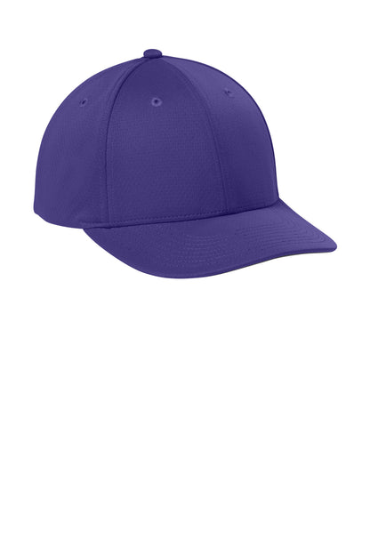 Front View of Purple Sport-Tek Impact Mesh Stretch-Tek Adjustable Cap STC71 plain