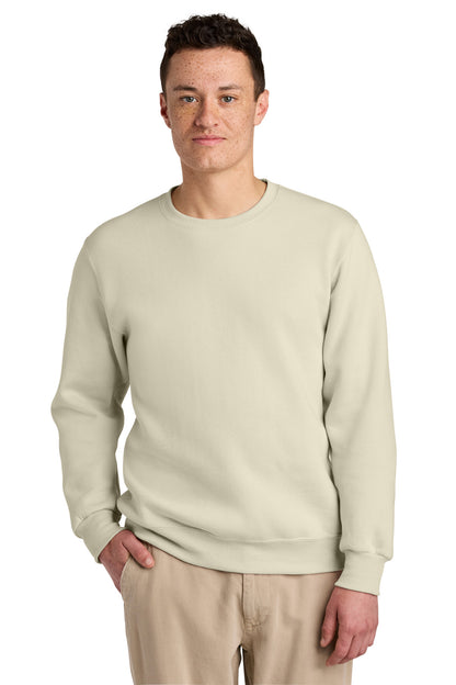 Front View of Putty Jerzees Eco Premium Blend Crewneck Sweatshirt 701M plain