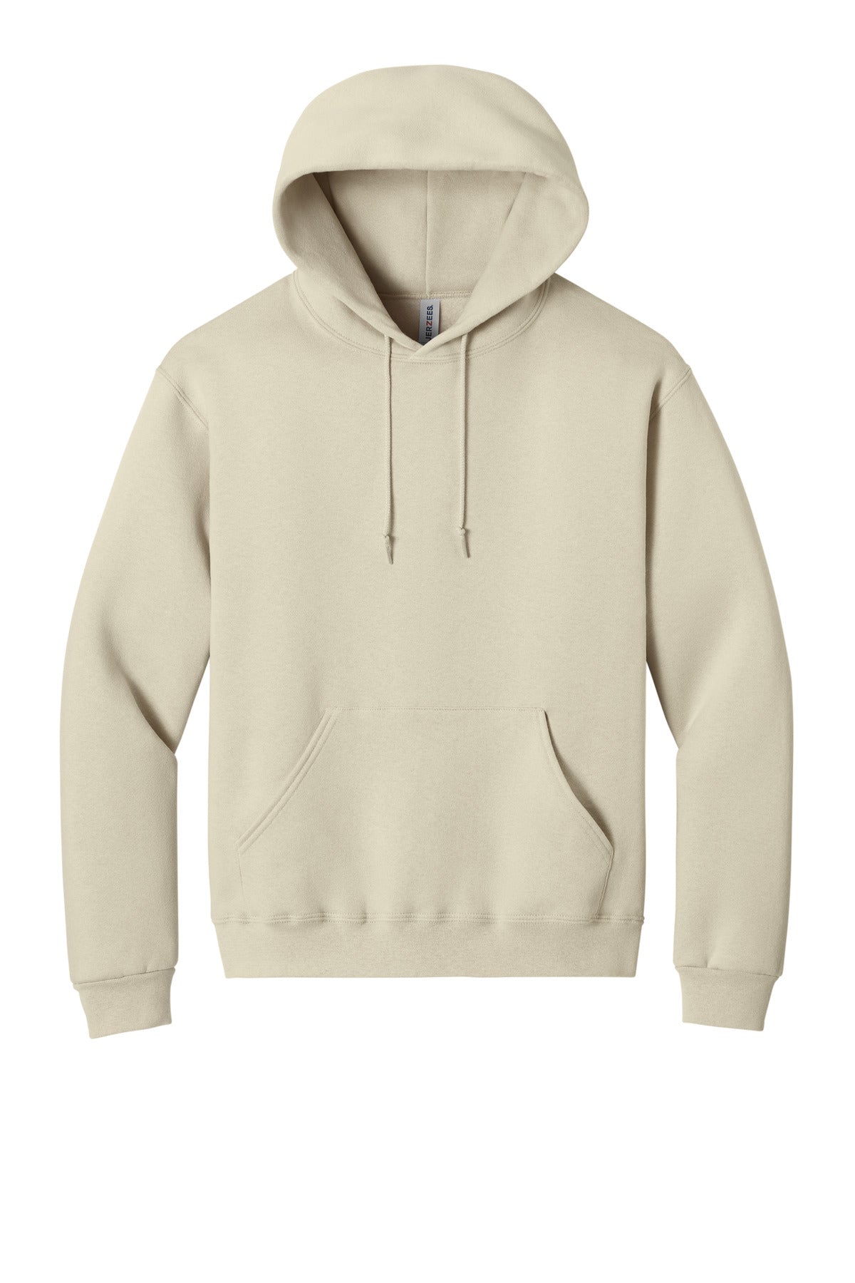 Front View of Putty Jerzees Rugged Unisex Hooded Sweatshirt H12M plain