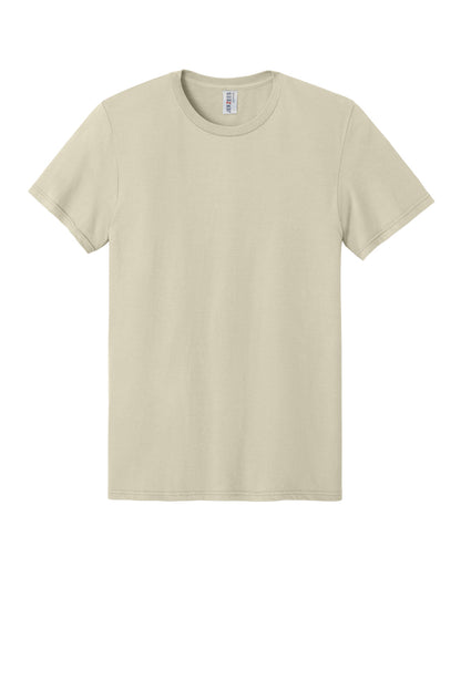 Front View of Putty Jerzees Ultimate Unisex Ring Spun T-Shirt IC46M plain