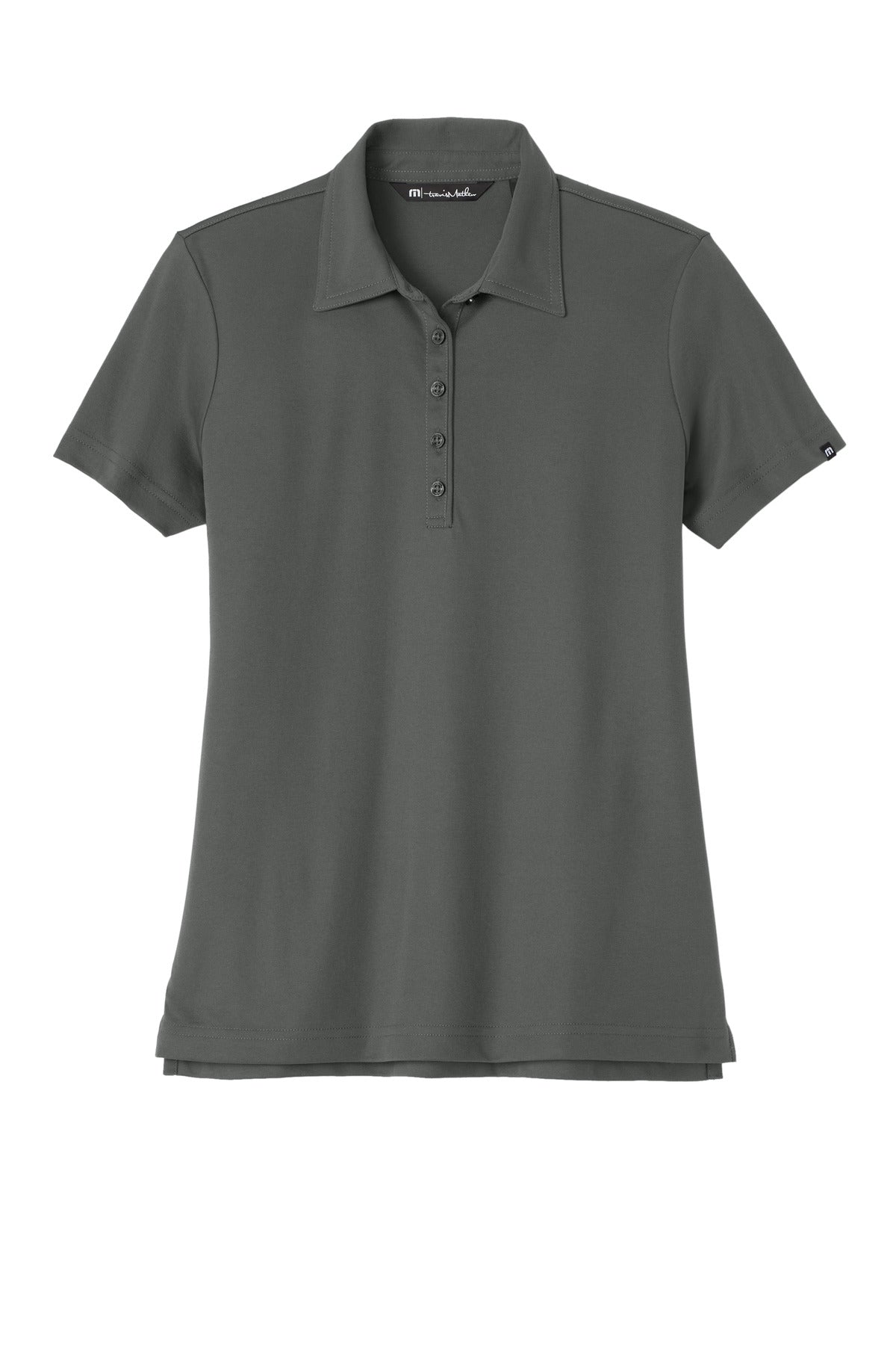 Front View of QuiShaGrey TravisMathew Women's Oceanside Solid Polo TM1WW001 plain