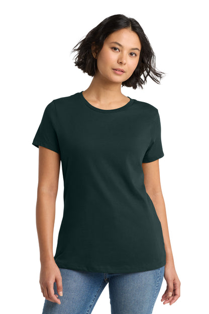 Front View of Rainforest District Women's Perfect Weight Tee. DM104L plain