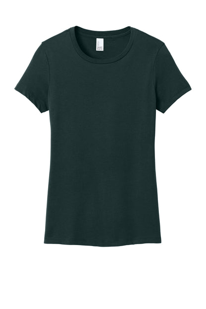 Front View of Rainforest District Women's Perfect Weight Tee. DM104L plain