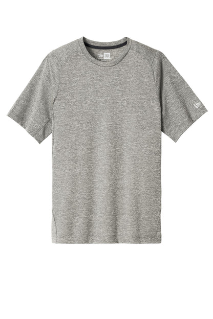 Front View of Rainstorm Grey New Era Series Performance Crew Tee. NEA200 plain
